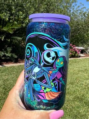 Nightmare Before Christmas snow globe tumbler 16oz